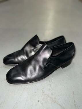 Vintage Bally Switzerland Continentals Black Leather Dress Loafers